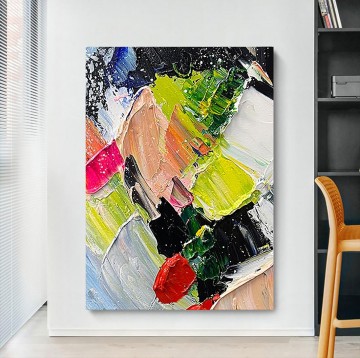 Artworks in 150 Subjects Painting - Impasto abstract 01 by Palette Knife wall art minimalism